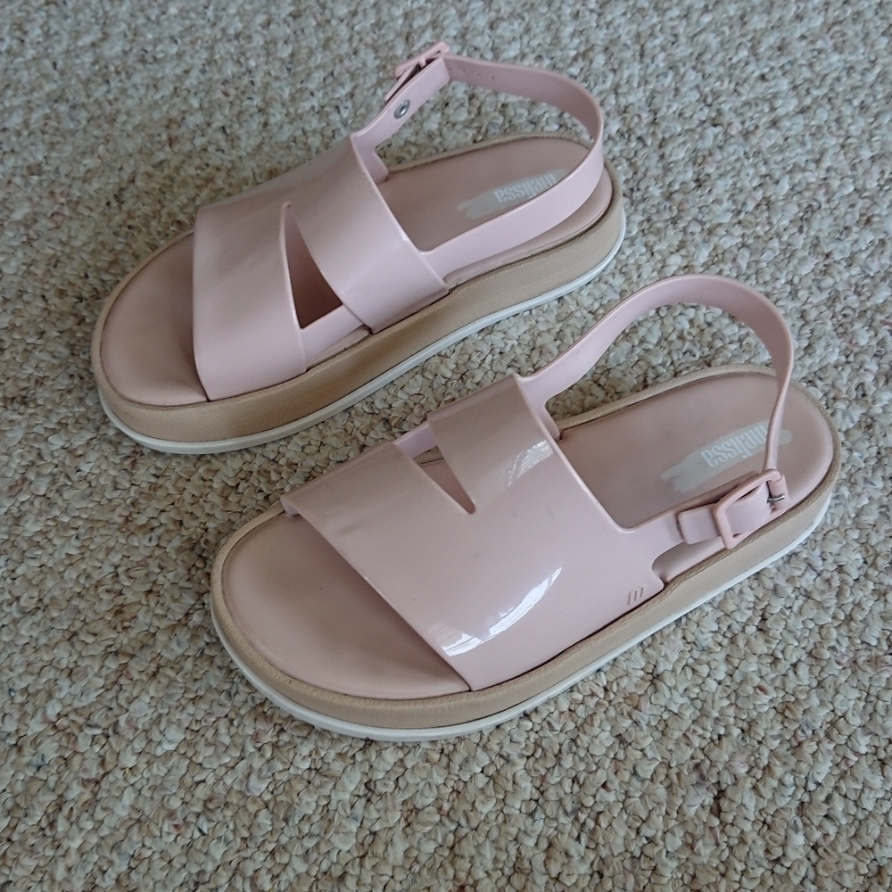 Melissa Soft Ad light pink Sandals size 8